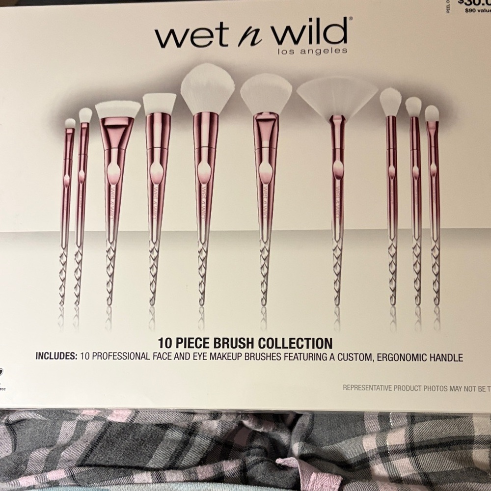 Wet n Wild Metallic Pink 10 piece brush collection BNIB